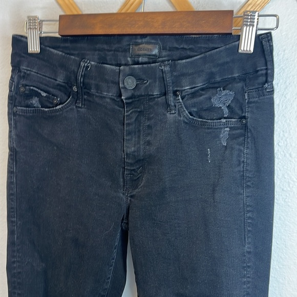 Mother The Looker Ankle Fray Jeans Guilty as Sin 26 - Picture 6 of 12